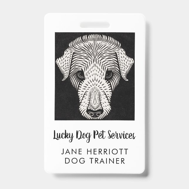 Badge des services de dressage de chiens pour anim (Avant)
