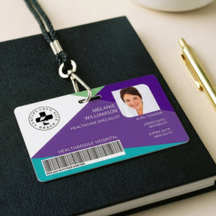 Badge Design géométrique moderne ID photo Médicale et lo