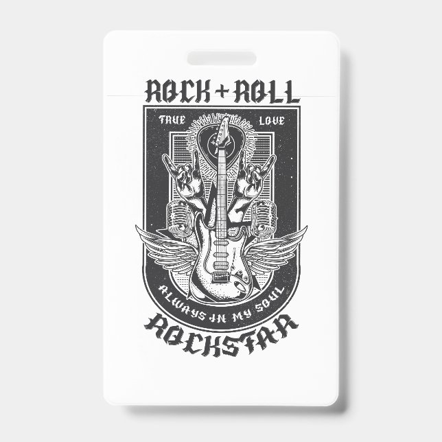 Badge Design Guitar Rock (Avant)