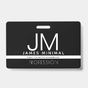 Badge Design minimaliste professionnel moderne   Noir et