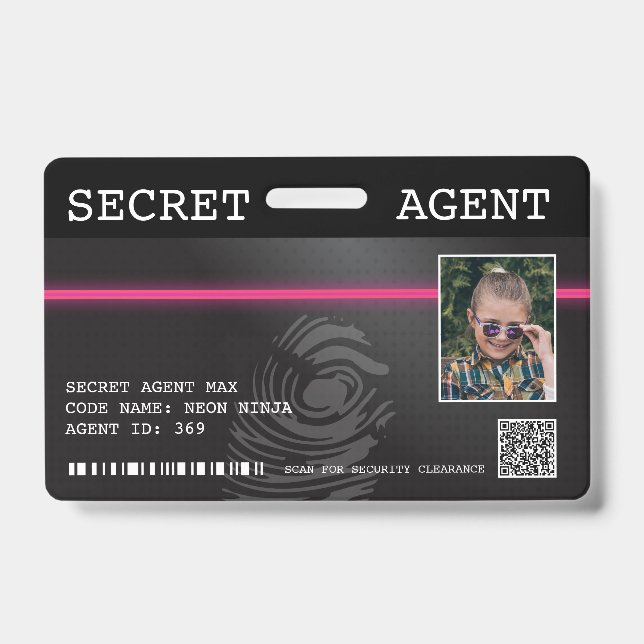 Badge d'espionnage de l'agent secret interactif -  (Front)