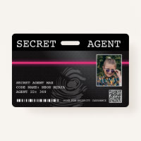 Badge d'espionnage de l'agent secret interactif - 