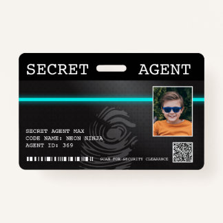 Badge d'espionnage de l'agent secret interactif -