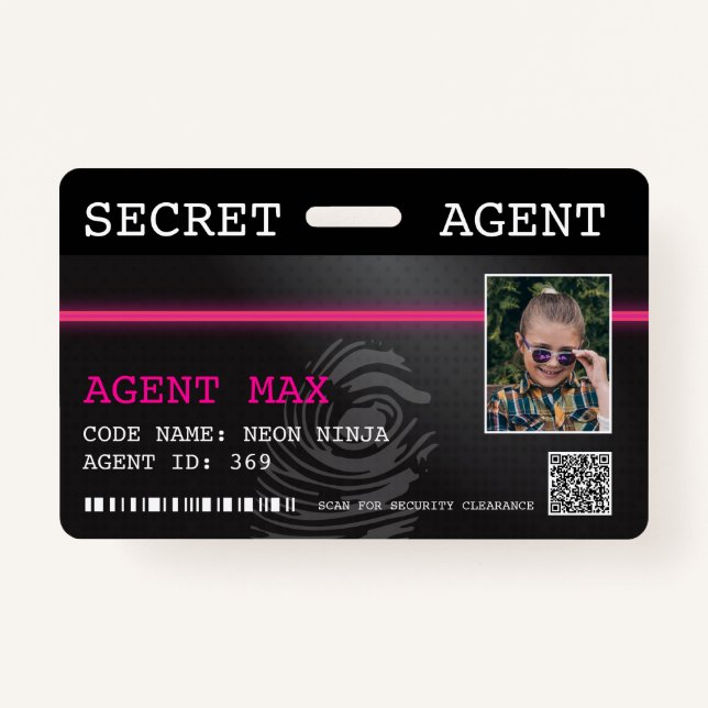 Badge d'espionnage de l'agent secret interactif -  (Devant)