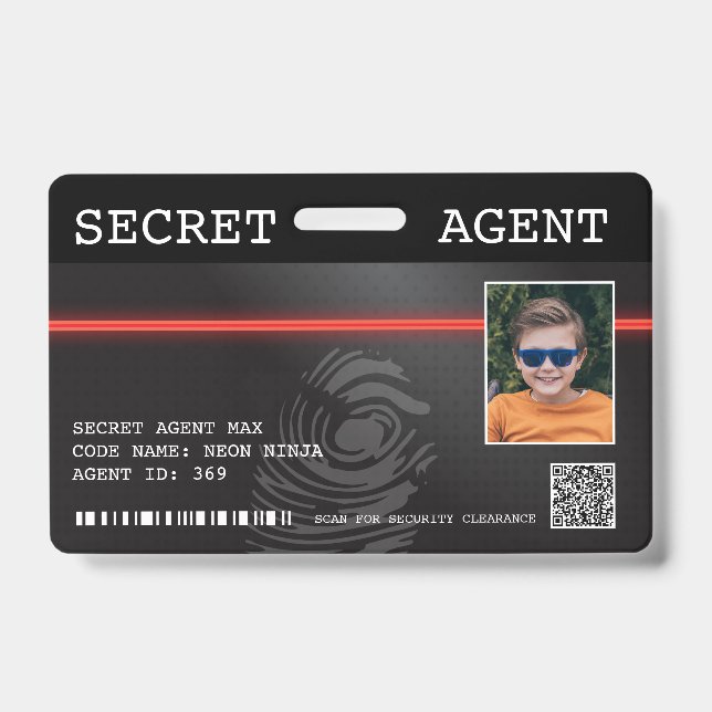 Badge d'espionnage de l'agent secret interactif -  (Avant)