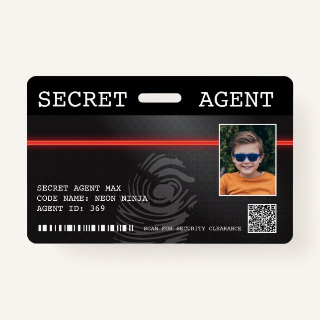 Badge d'espionnage de l'agent secret interactif -  (Devant)
