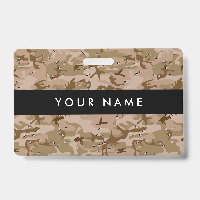 Badge Dessert camouflage avec galets, Militaire, Armée (Avant)