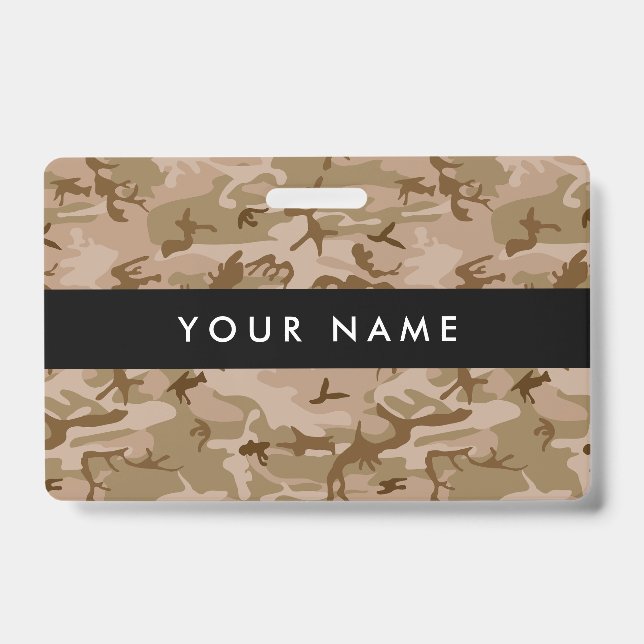 Badge Dessert Camouflage, camouflage marron, Militaire,  (Avant)