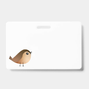 Badge Dessin animé d'oiseau moineau