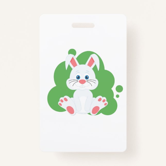 Badge Dessin de lapin de dessin (Dos)