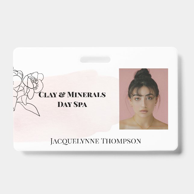 Badge d'étiquette de l'ID photo féminine (Face)