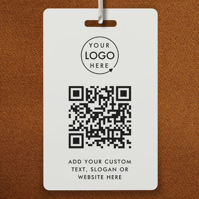 Badge d'événement Code QR | Badges de carte d'iden (Professional ID badge template with interactive QR code for events & small business promotion.)