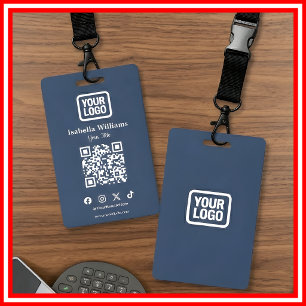 Badge d'événement Code QR Carte d'identité budgé