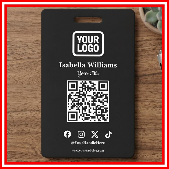Badge d'événement Code QR | Carte d'identité numér (Créateur téléchargé)