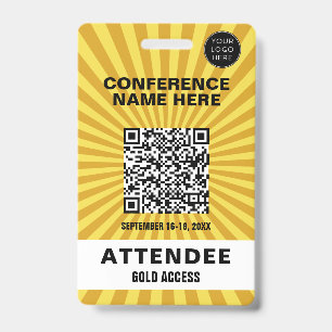 Badge d'événement de la conférence Starburst Yello