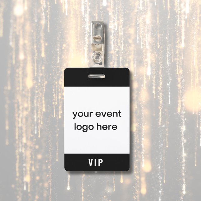 Badge d'événement pour Pass VIP (VIP badge for special event or festival. Custom logo on front and name and date on back.)