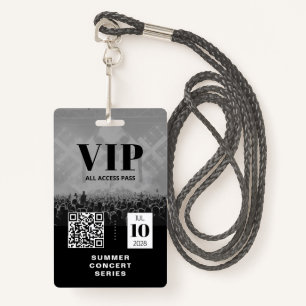 Badge d'événement VIP All Access QR Code
