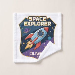 Badge d'explorateur spatial mignon