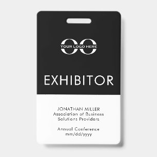 Badge d'exposant avec logo d'entreprise personnali