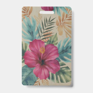 Badge d'Hibiscus Tropical