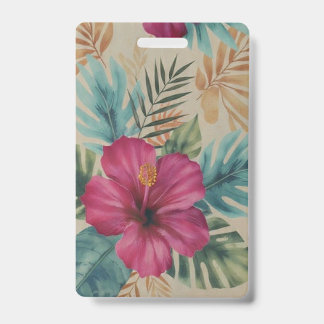 Badge d'Hibiscus Tropical