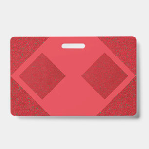 Badge Diamant Rouge Moderne – Étiquette d'identifi