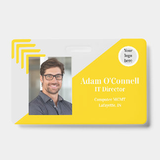 Badge d'ID d'entreprise de conception simple et pe