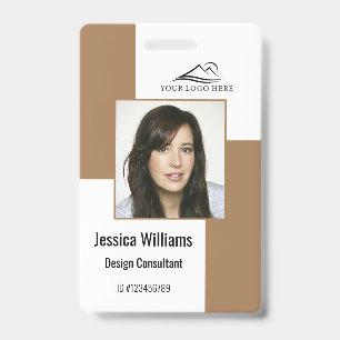 Badge d'ID employé de l'entreprise moderne personn