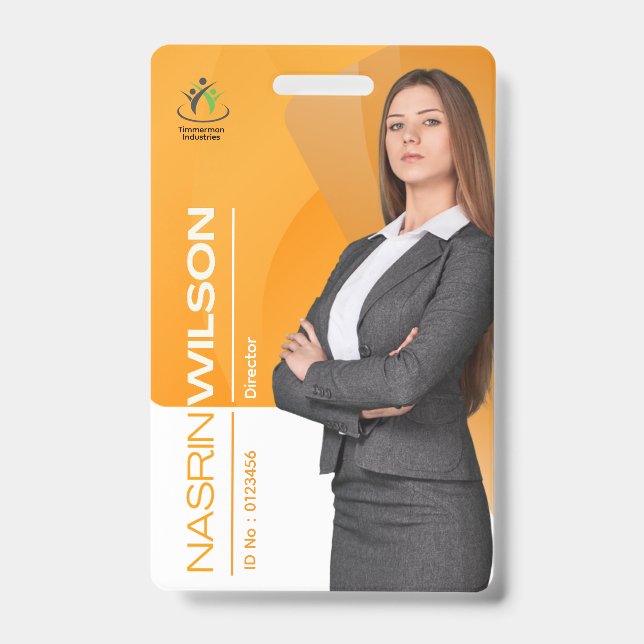 Badge d'ID employé personnalisé (Avant)