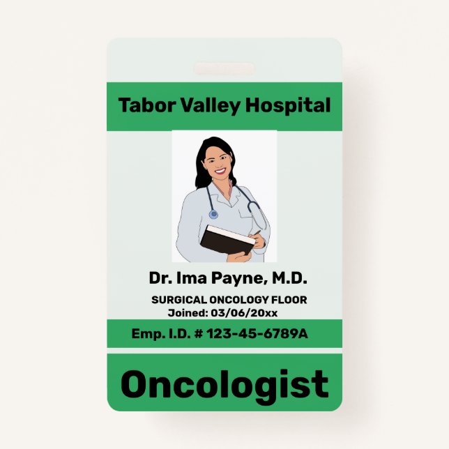 Badge d'ID employé professionnel modifiable (Devant)