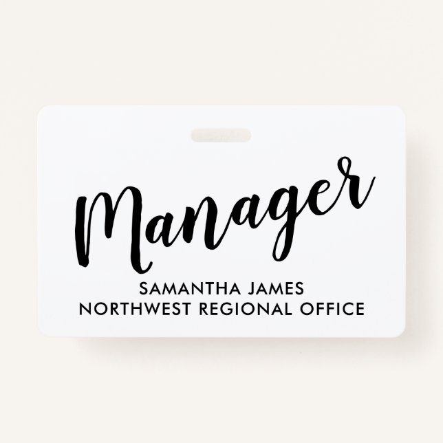 Badge d'ID Modern Manager (Devant)