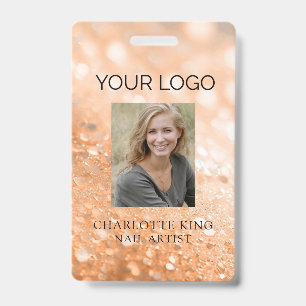 Badge d'ID photo de l'employé de la Parties scinti