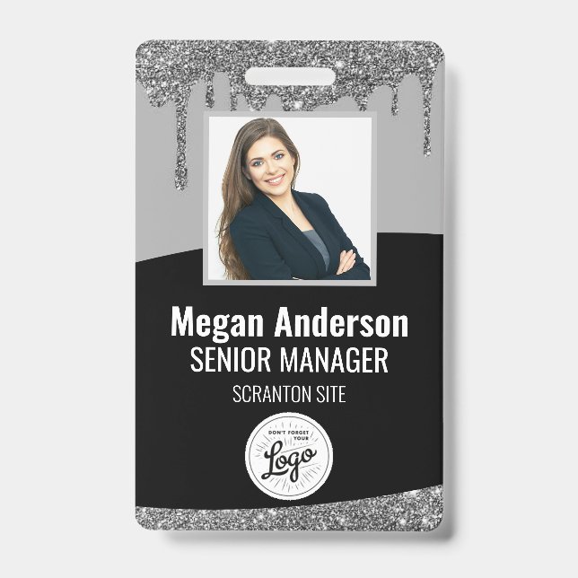 Badge d'ID photo de l'employé de parties scintilla (Avant)