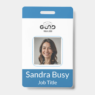 Badge d'ID photo vertical personnalisé employé | P