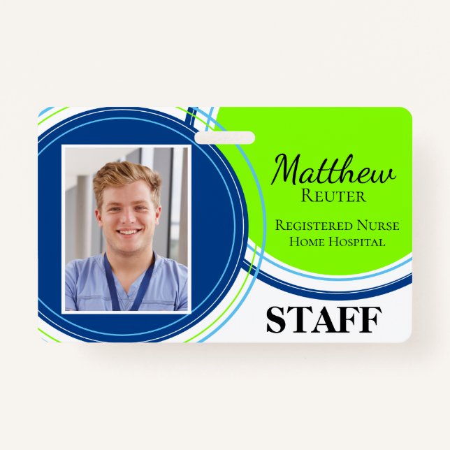 Badge d'ID professionnel personnalisé double face (Devant)