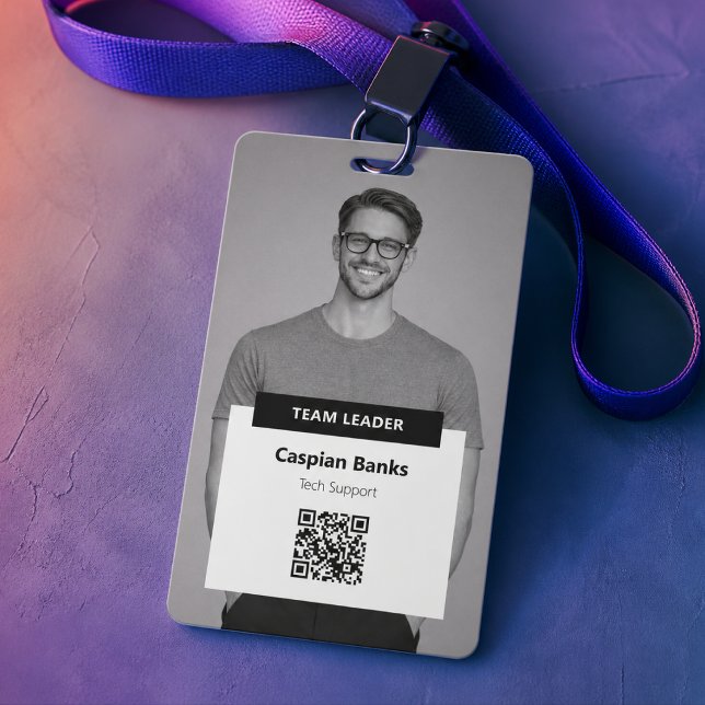 Badge d'identification 3x5 | Cartes de passage pou (Custom employee photo lanyard badges for team identity and event access)