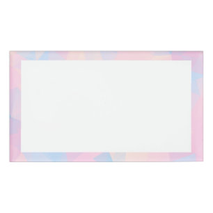Badge D'identification Abstrait Pastel Colours Arrière - plan basse poly