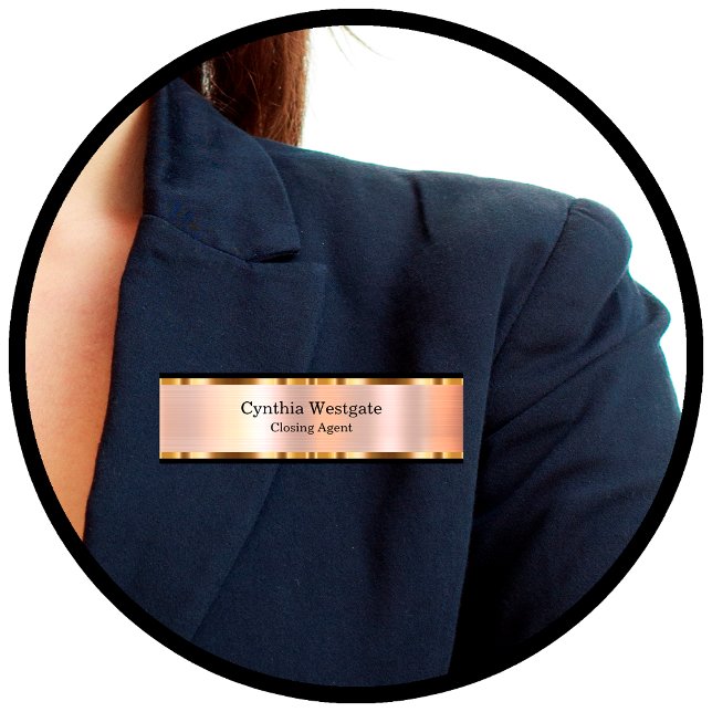 Badge D'identification Agent de clôture immobilier chic (Créateur téléchargé)