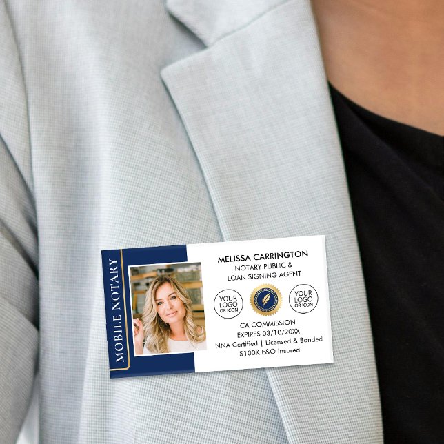 Badge D'identification Agent de signature de prêt de notaire public éléga (Créateur téléchargé)