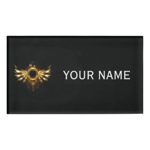 Badge D'identification Ailes de Steampunk