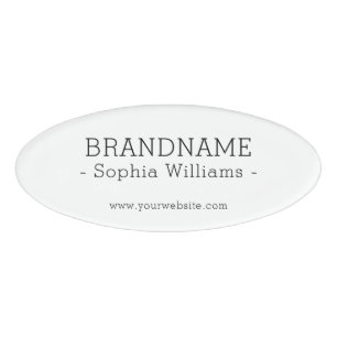 Badge D'identification Ajouter votre BRANDNAME simple Classic