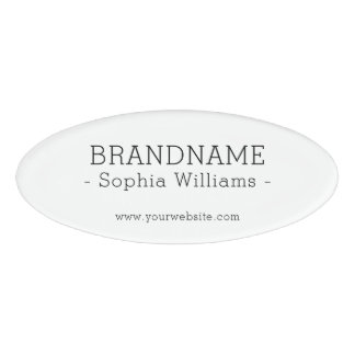 Badge D'identification Ajouter votre BRANDNAME simple Classic