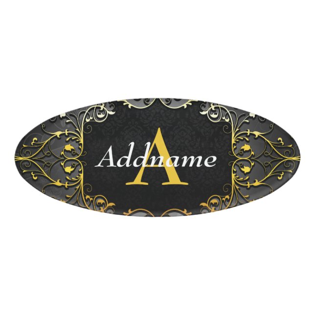 Badge D'identification Ajouter votre nom et votre initiale (Devant)