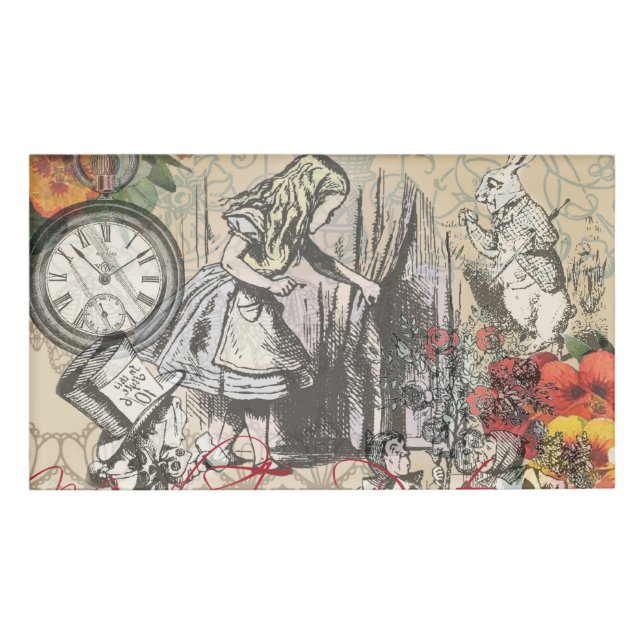 Badge D'identification Alice Aventures Merveilleterre Rideau Classique Ar (Devant)