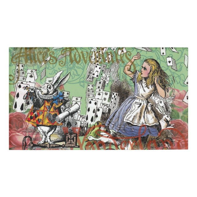 Badge D'identification alice cartes pays des merveilles (Devant)