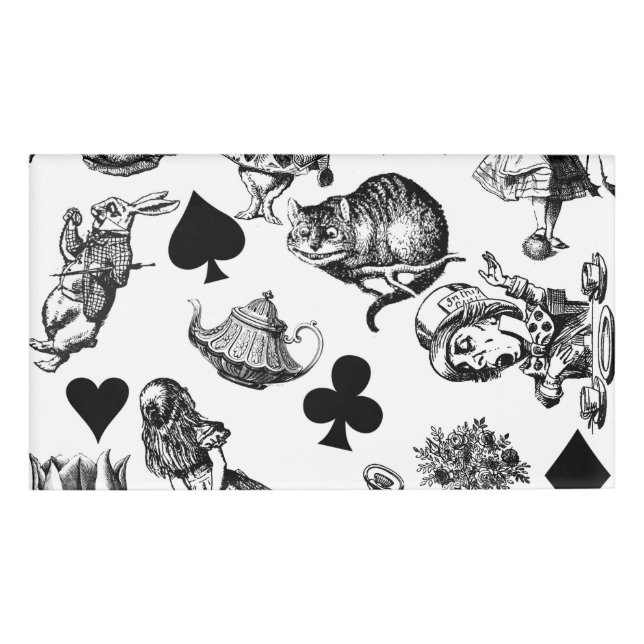 Badge D'identification Alice White Rabbit Wonderland Classic (Devant)