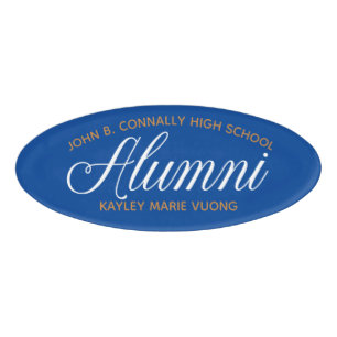 Badge D'identification Alumi Blue Gold Lycée sur mesure