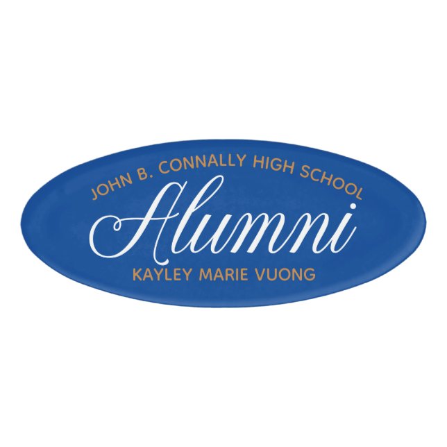 Badge D'identification Alumi Blue Gold Lycée sur mesure (Devant)