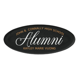 Badge D'identification Alumine Black Gold High School Réunion personnalis