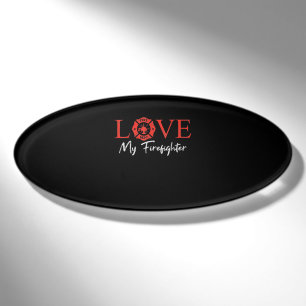 Badge D'identification Amour Mon Pompier Pompier Femme Femme Fille Amie C